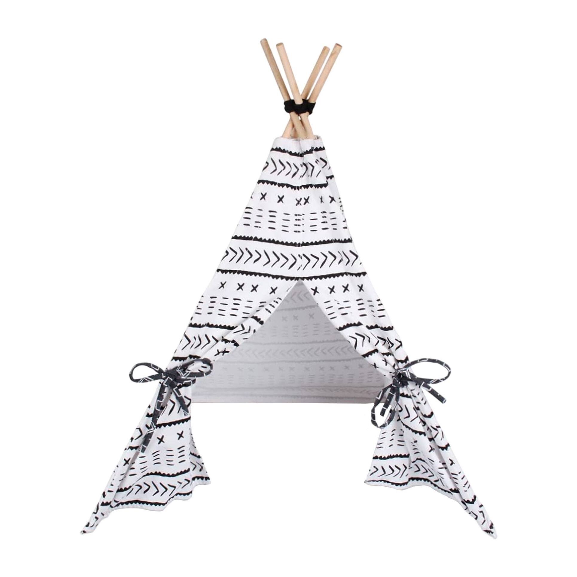 Well Home Carpa-Tipi para mascotas de lona 56x56x74cm