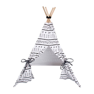 Well Home Carpa-Tipi para mascotas de lona 56x56x74cm