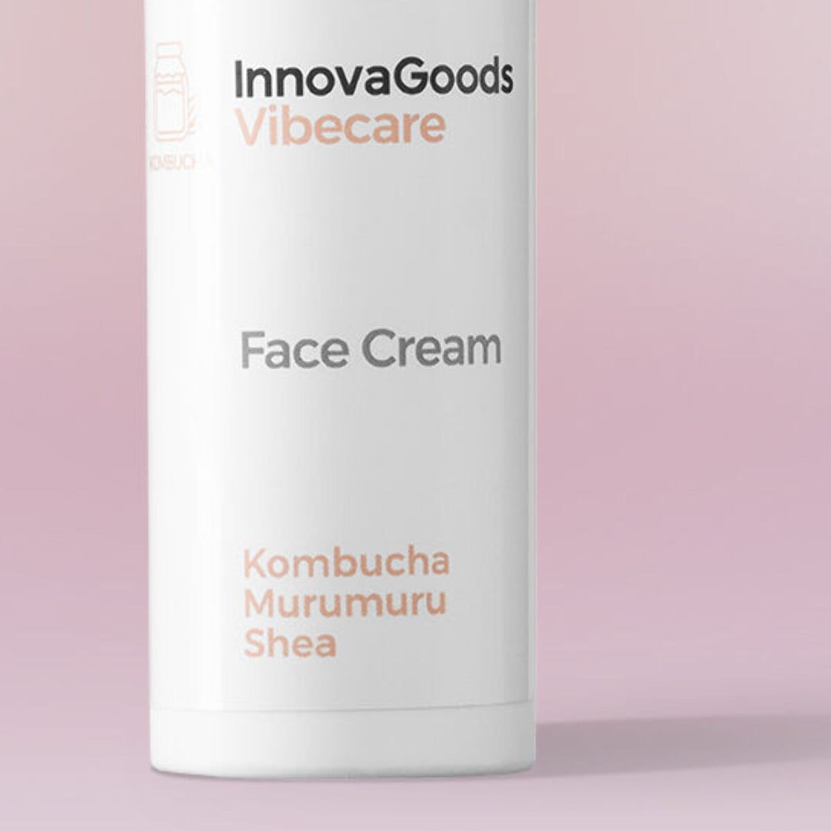 Pack massaggiatore viso, siero viso Kombucha Vibeboost 30 ml e crema viso Kombucha Vibecare 50 ml InnovaGoods