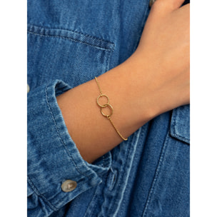 Pulsera Circles Twist Baño Oro