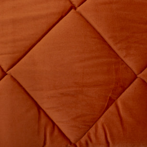 TRAPUNTA INVERNALE MATRIMONIALE IN VELLUTO RUGGINE PRODOTTO ITALIANO