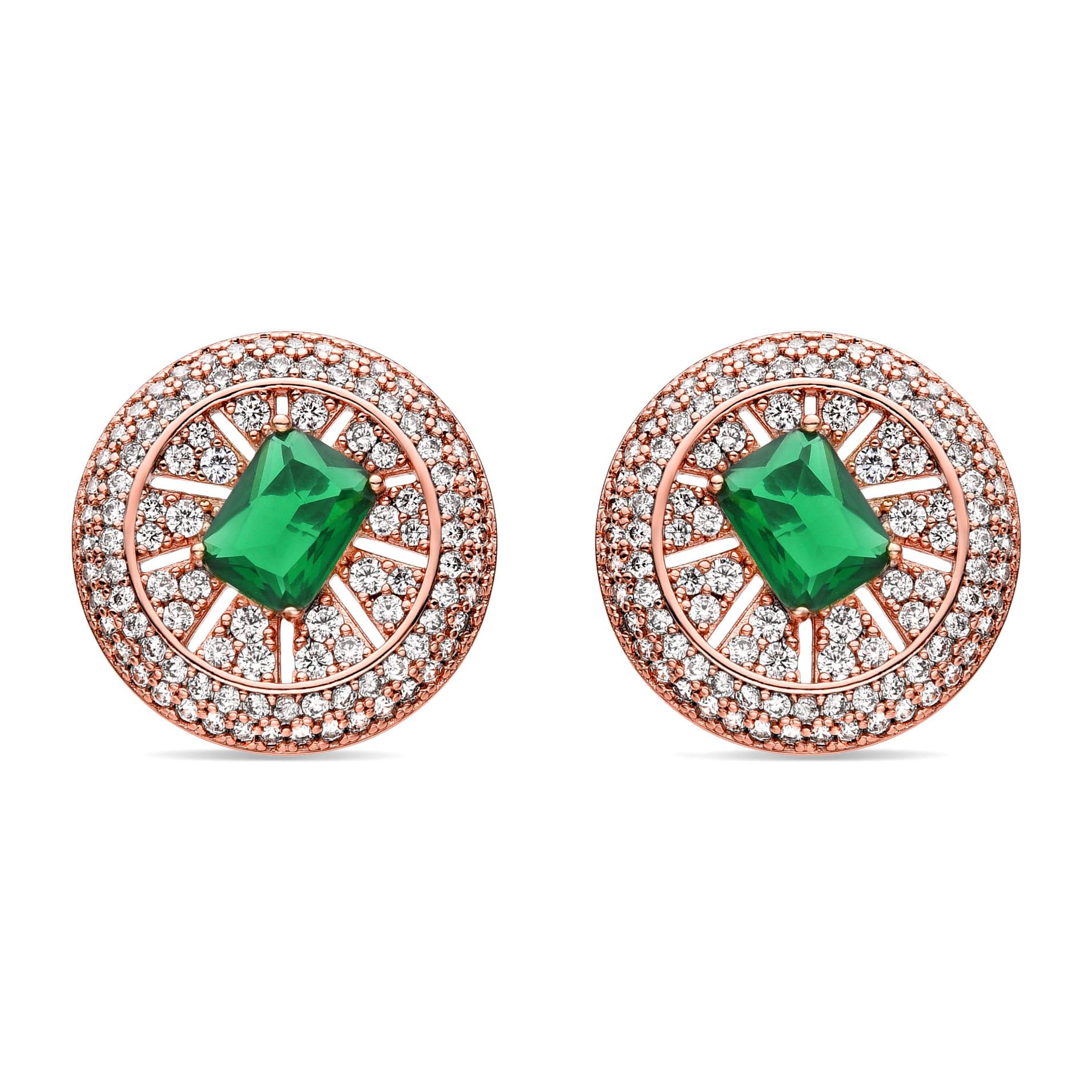 Pendientes Lux by Lux acabados en oro rosa 18k