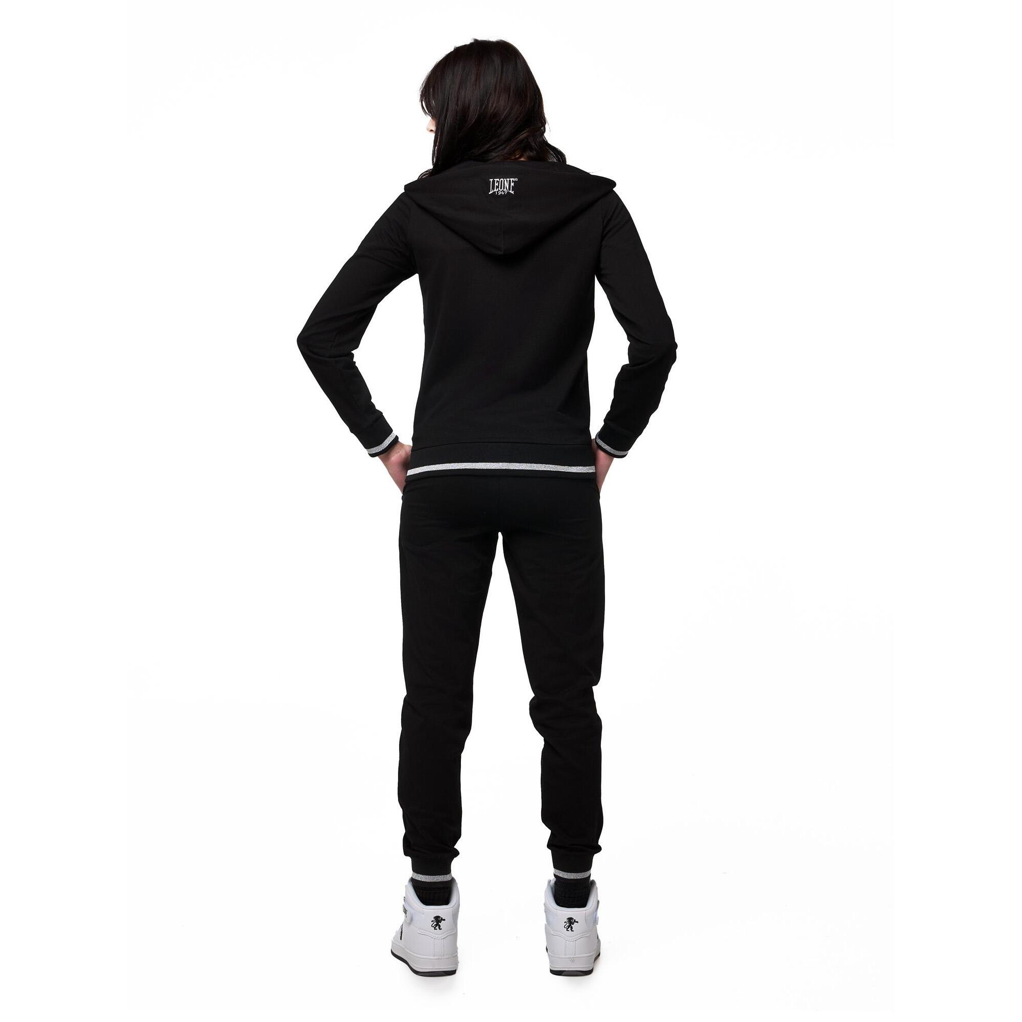 Tuta da donna con felpa con cappuccio e zip e joggers non felpata Leone Bright