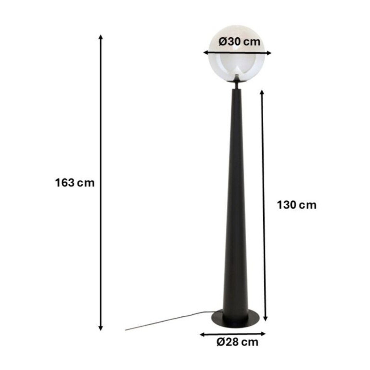 Lampadaire Disco Ball 163cm Kare Design