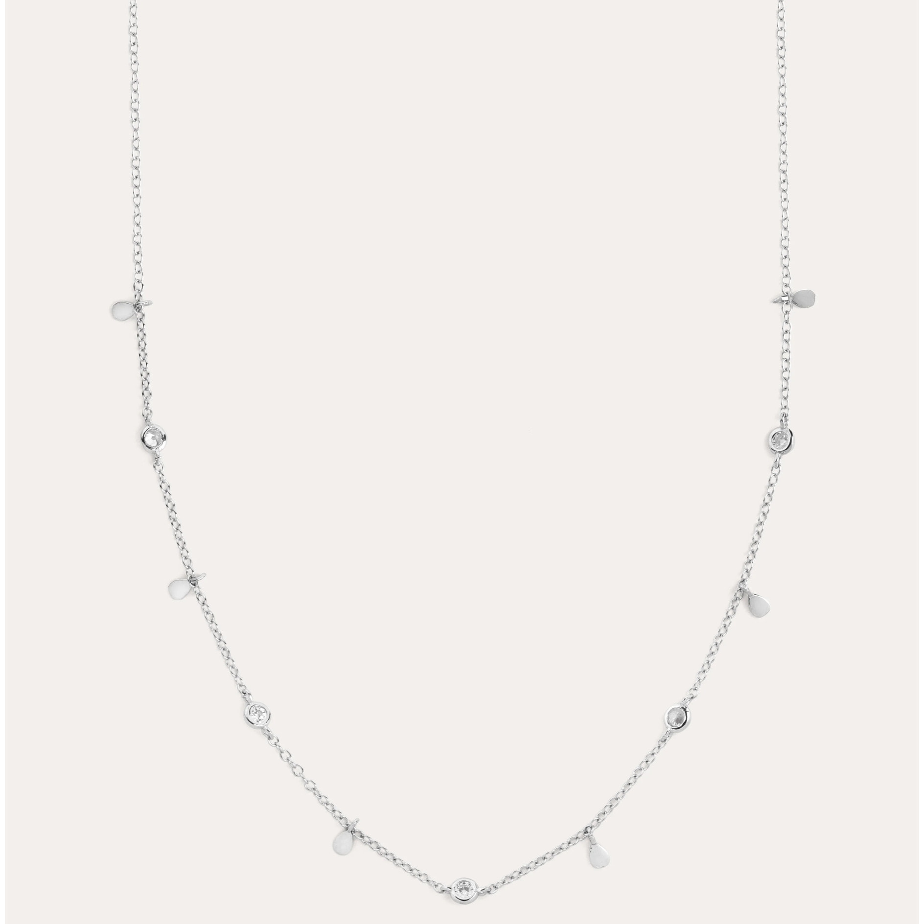 Collar Mini Spark Drop Plata