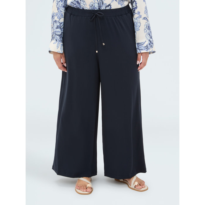 Fiorella Rubino - Pantaloni palazzo in jersey - Blu