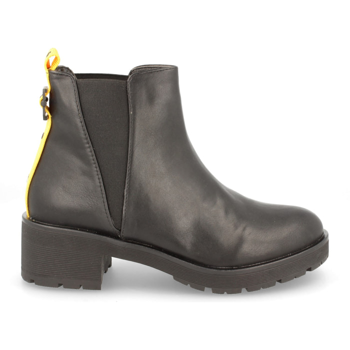 Botin de Mujer Motero Casual con Elastico Lateral y Cincha Trasera Otoño Inverno 2019