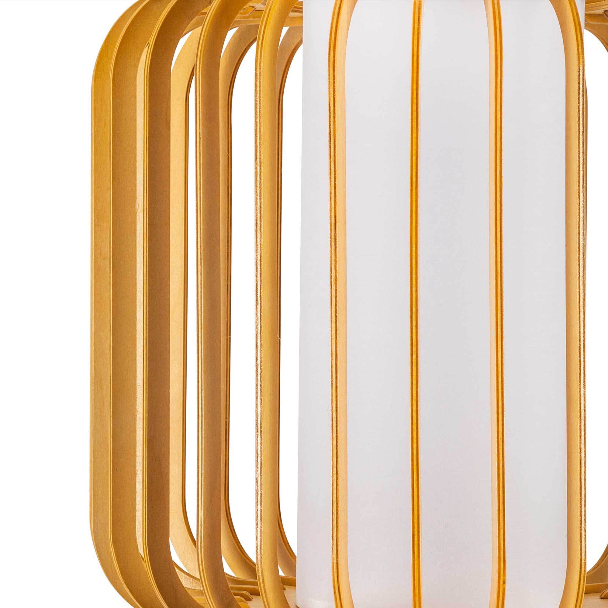 Forlight Viva Pie de Salón en negro y madera clara para bombilla E27