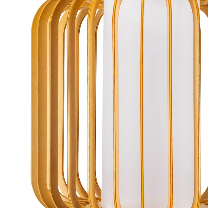 Forlight Viva Pie de Salón en negro y madera clara para bombilla E27