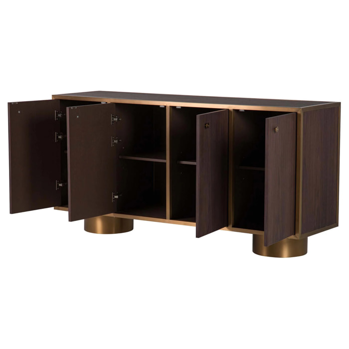 Aparador Mdf Aceron Inoxidable Noblesse 180x50x90cm