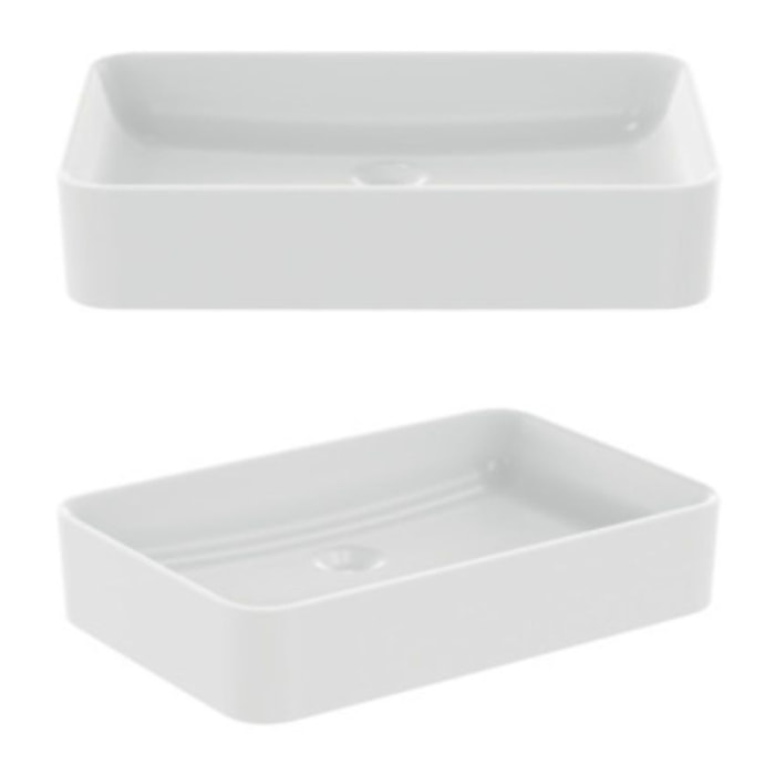 Lavabo double vasque à poser IDEAL STANDARD Conca, Design figuratif