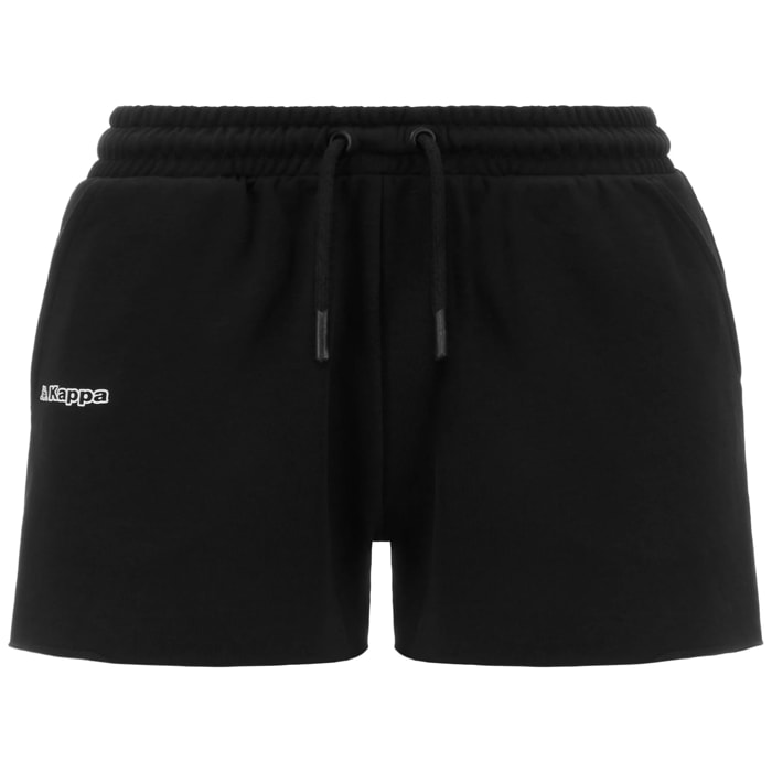Pantaloni Corti Kappa Donna Logo Fefra Nero