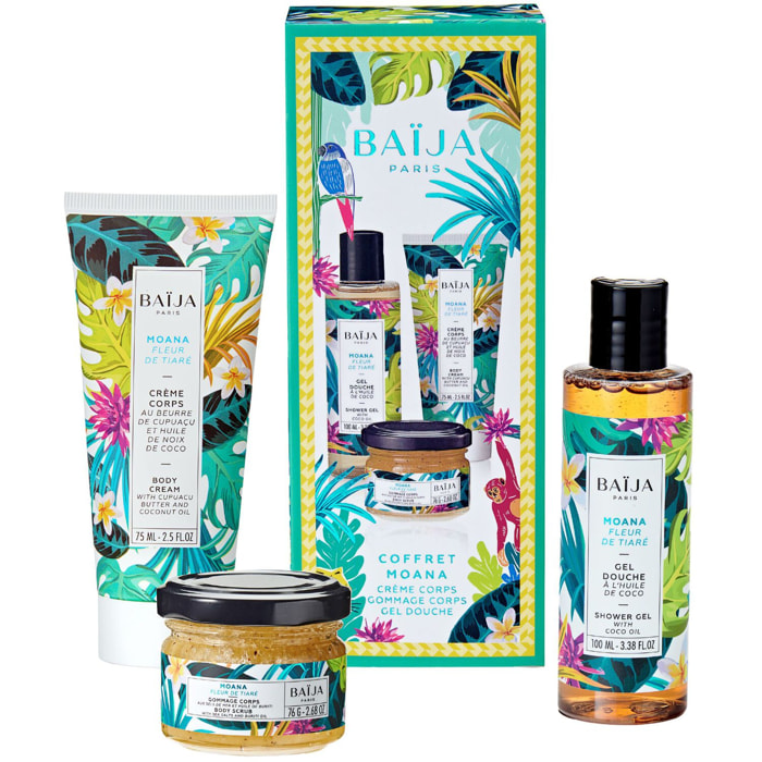 Rituel Soins Corps Moana - Coffret Gommage + 2 Produits