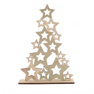 Sapin de no? l decoration en bois h.35.5cm