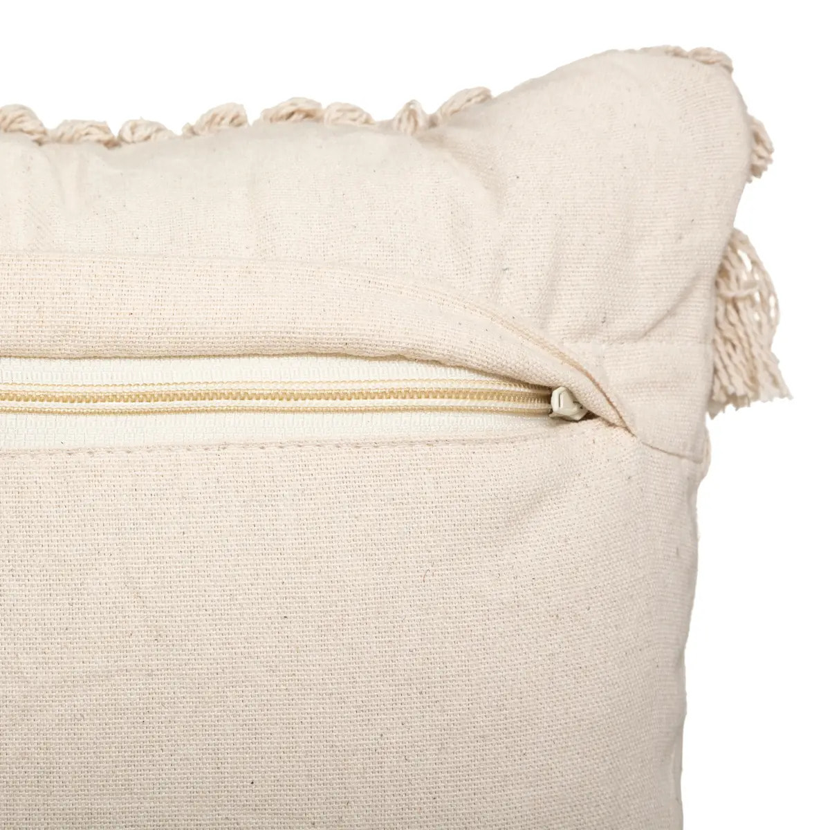 Coussin sequins en coton & jute naturel 30x50 cm