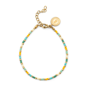 Pulsera Summer Colors Acero Baño Oro