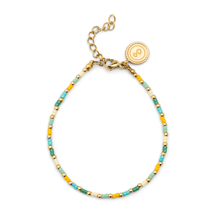 Pulsera Summer Colors Acero Baño Oro