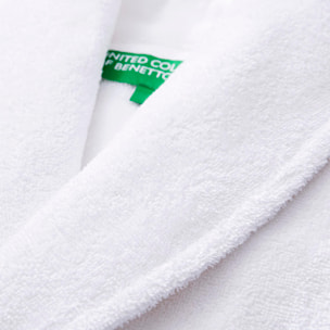 Albornoz 340gsm 100% algodon blanco benetton
