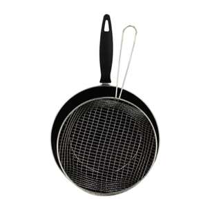 Poêle à frire émaillée noire 26cm