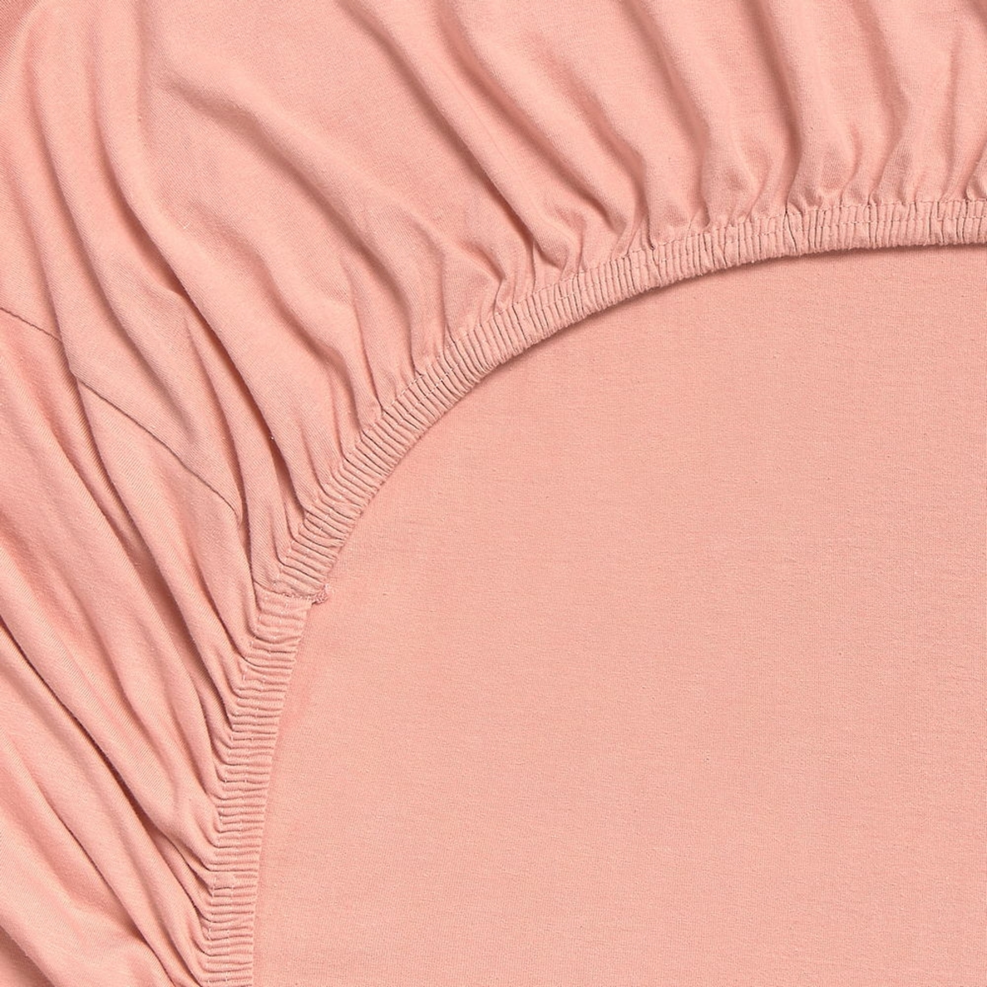 Sábana bajera algodón de punto ajustable Puntib color rosa claro Punto de algodón