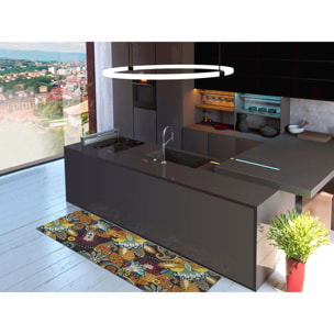 RICCI Alfombra vinílica de cocina diseños bohemios en multicolor, varias medidas disponibles.