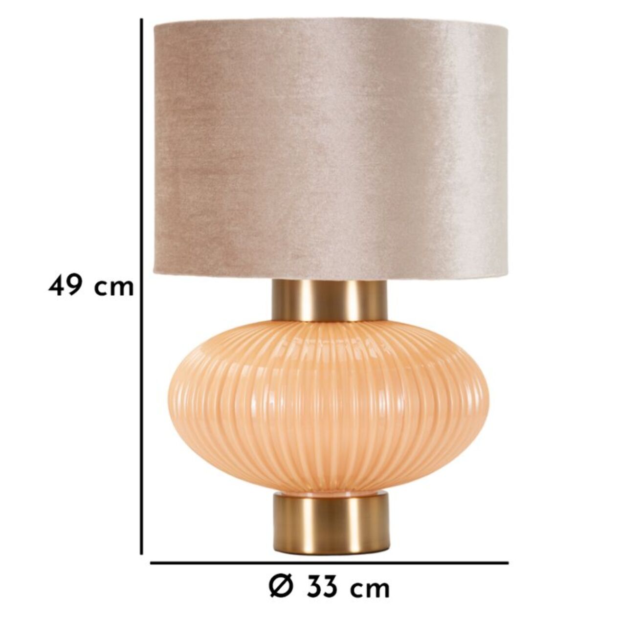 LAMPADA DA TAVOLO PERLY -B- CM Ø 33X49