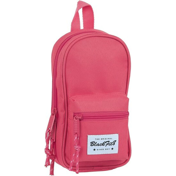 Plumier mochila c/4 port.llenos blackfit8 fresa