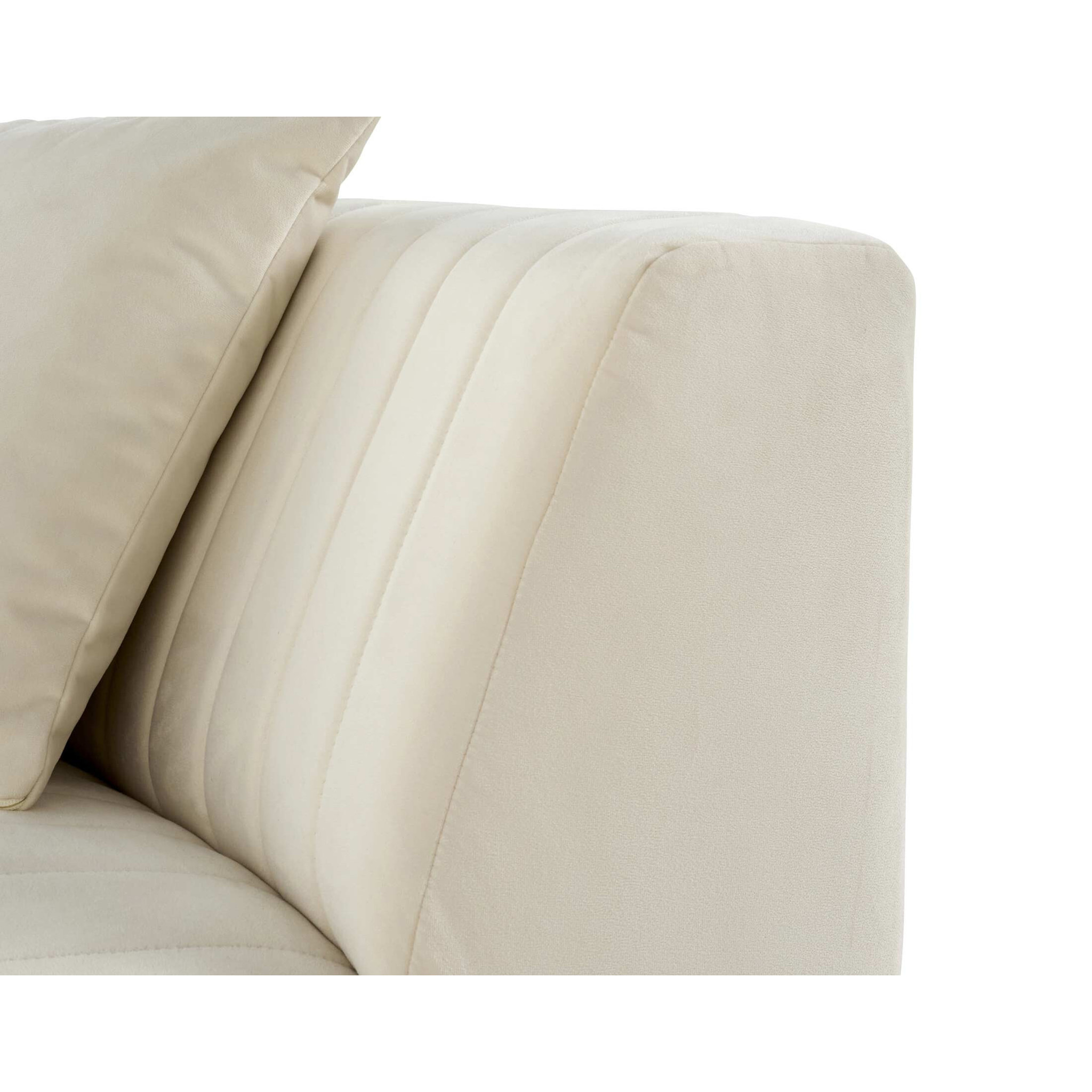 Nova - module d'assise d'angle réversible - en velours - Beige