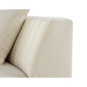 Nova - module d'assise d'angle réversible - en velours - Beige