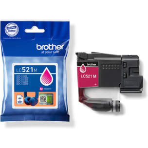 Cartouche d'encre BROTHER Originale LC521 Magenta Standard - LC521M