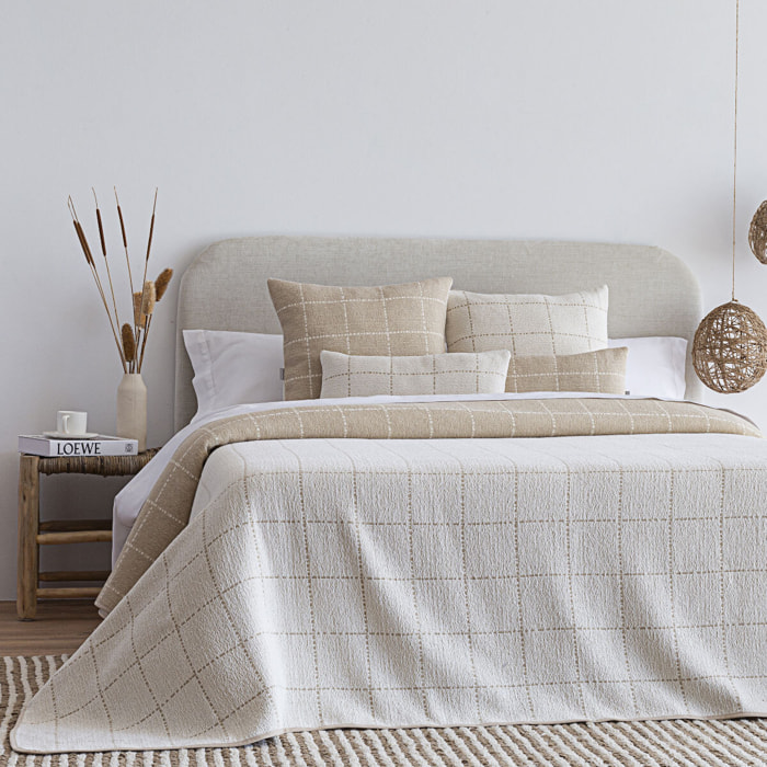 Colcha reversible MARNE beige. Varios tamaños dosponibles.