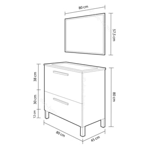 Mueble de baño Urban Ceniza