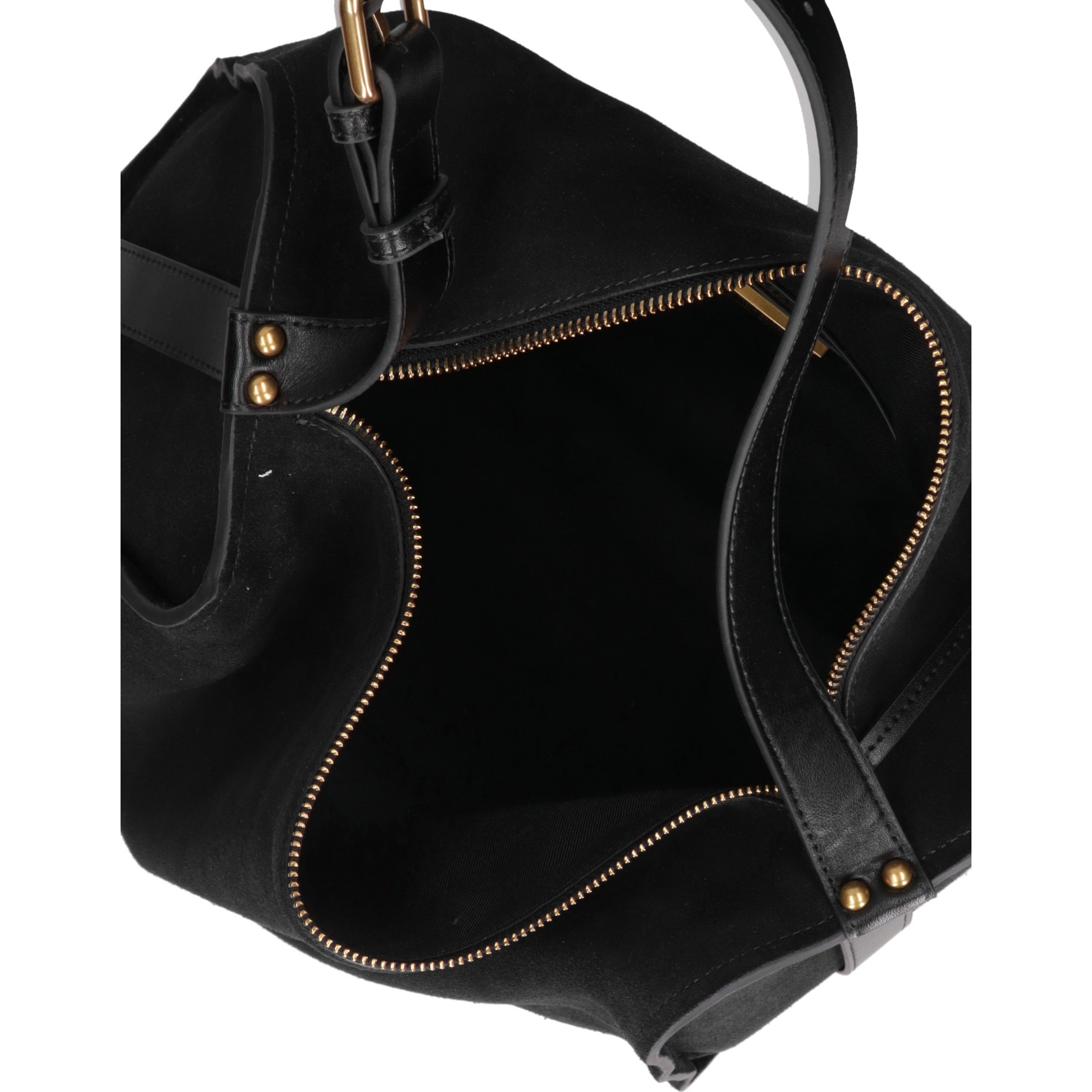 Borsa a spalla da donna Made in Italy - Modello Cielia Pro - Pelle scamosciata - 35.0 x 23.0 x 14.0 cm