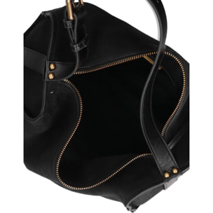 Borsa a spalla da donna Made in Italy - Modello Cielia Pro - Pelle scamosciata - 35.0 x 23.0 x 14.0 cm