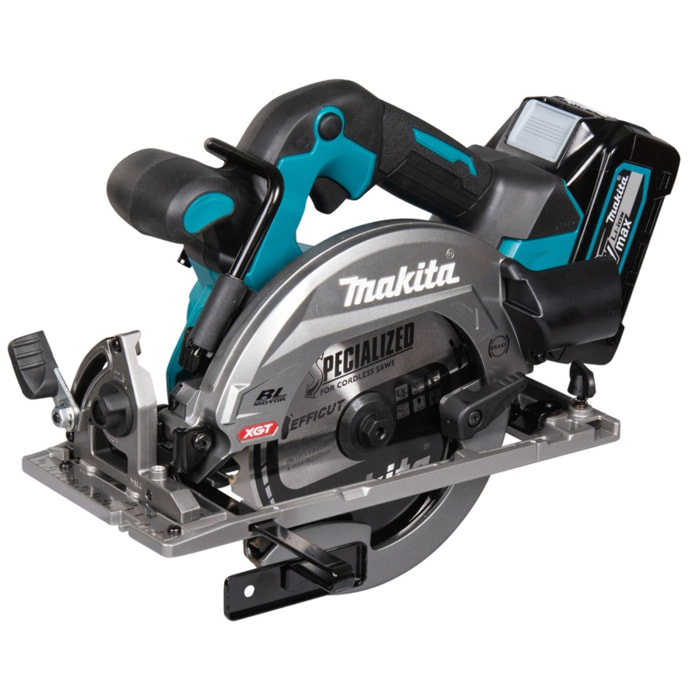 Scie circulaire XGT Scie Ø 165 mm livrée avec 2 batteries 2,5 Ah, 1 Chargeur rapide DC40RA, 1 Coffret Makpac 3 - MAKITA - HS012GD201