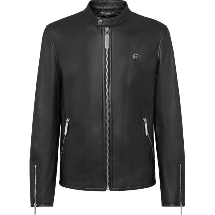 PHILIPP PLEIN Biker de cuero