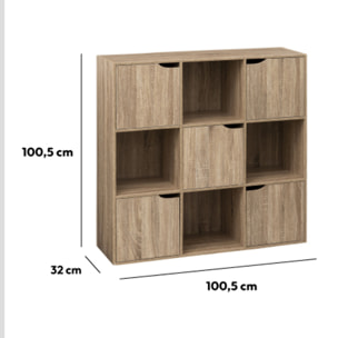 Etagère "Mix 'N Modul" 9 cases naturel