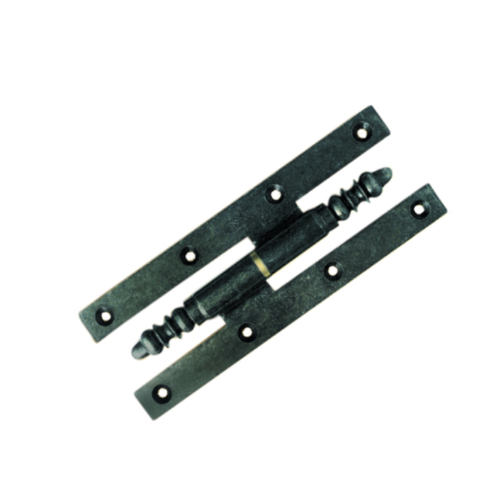 Paumelle picarde rustique noire 190x70 mm - gauche - PR197GE