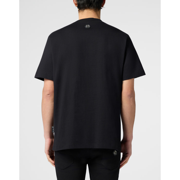 PHILIPP PLEIN Round Neck T-Shirt Tennis Club Strass