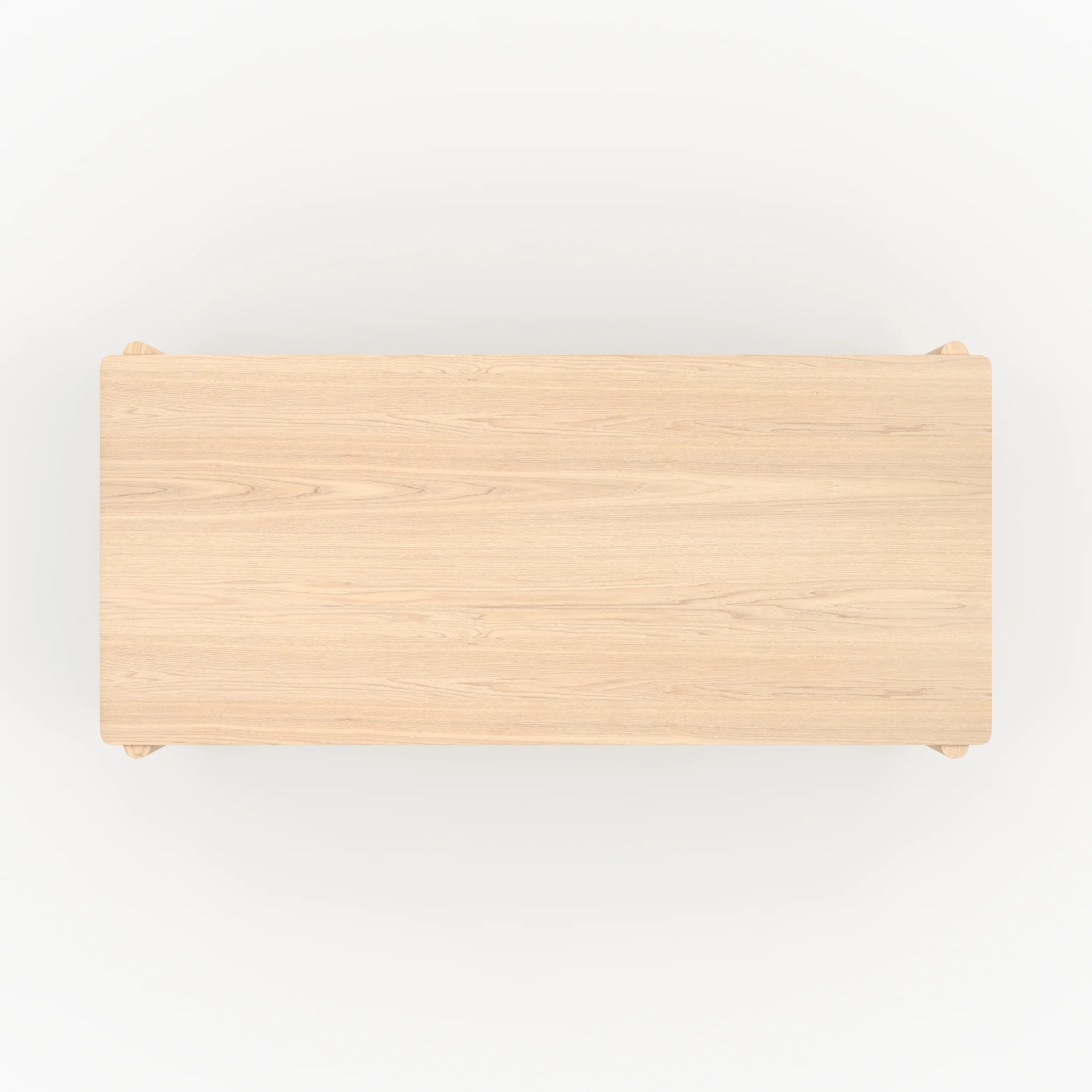 Table rectangulaire en placage frêne effet blanchi 6 places - Irène