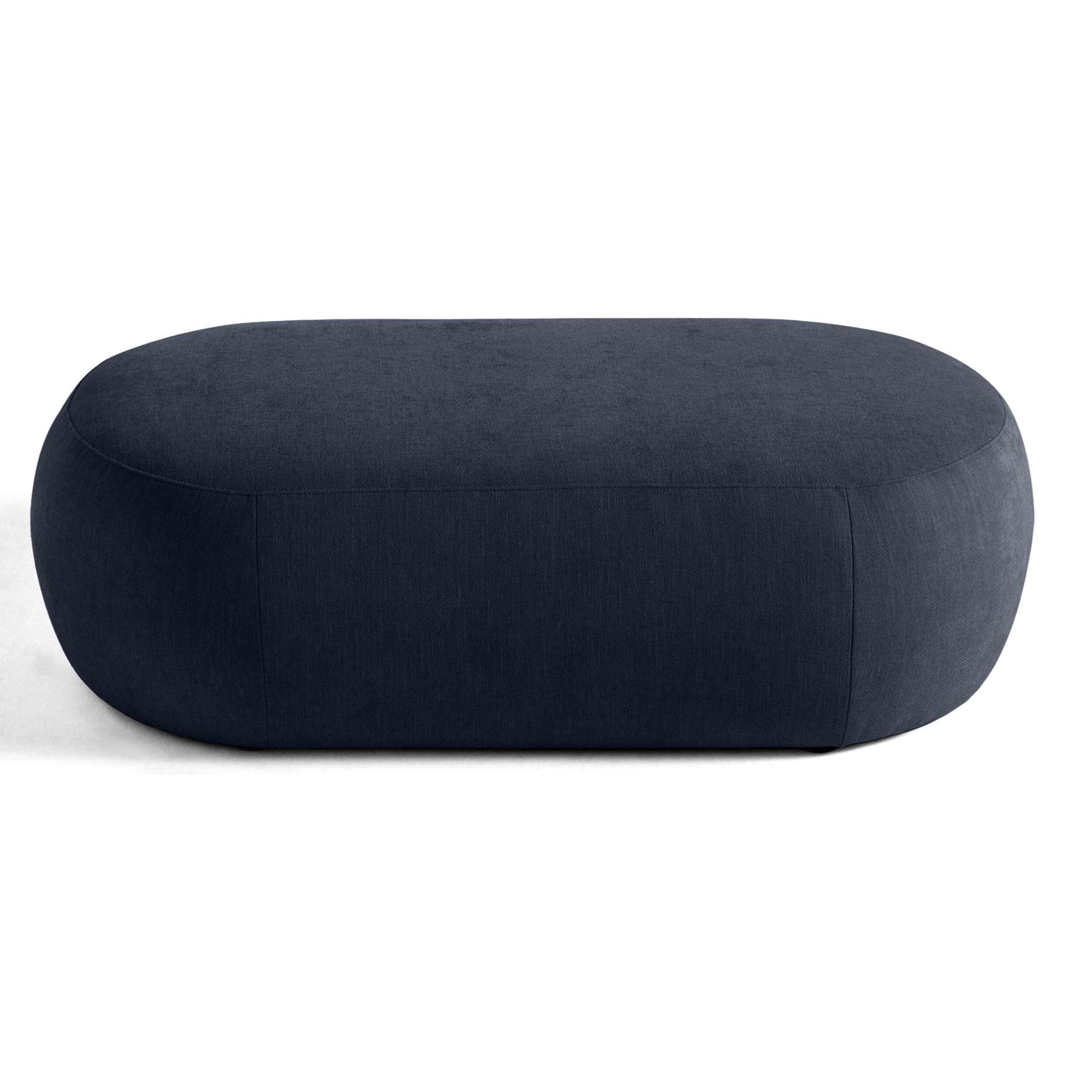 Santorini - pouf modulable - en tissu texturé - Bleu marine