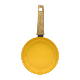 Poêle 20cm avec revêtement céramique jaune - tous feux COLORAMA