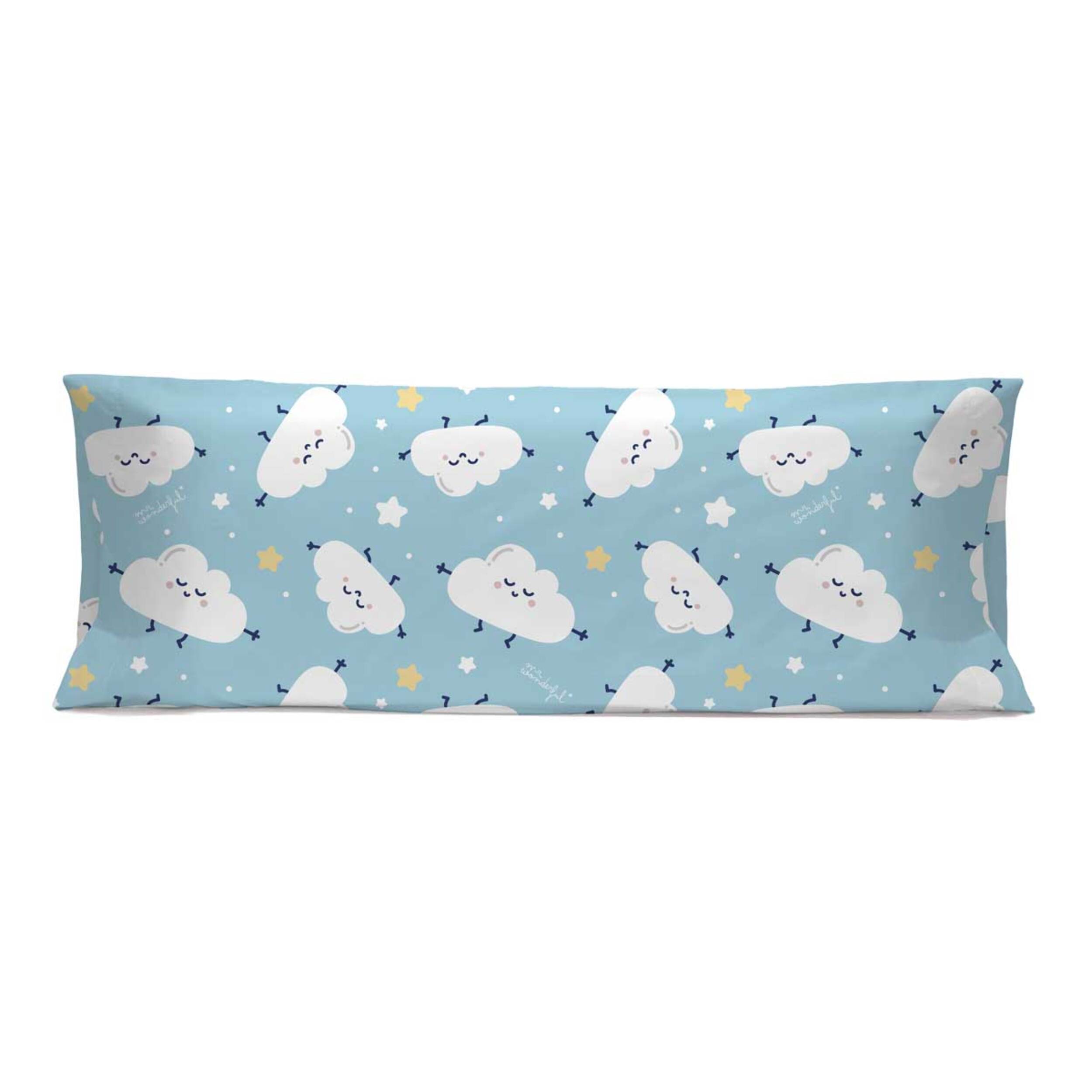 Funda de almohada 45x110 cm (cama de 90 cm) NUBES