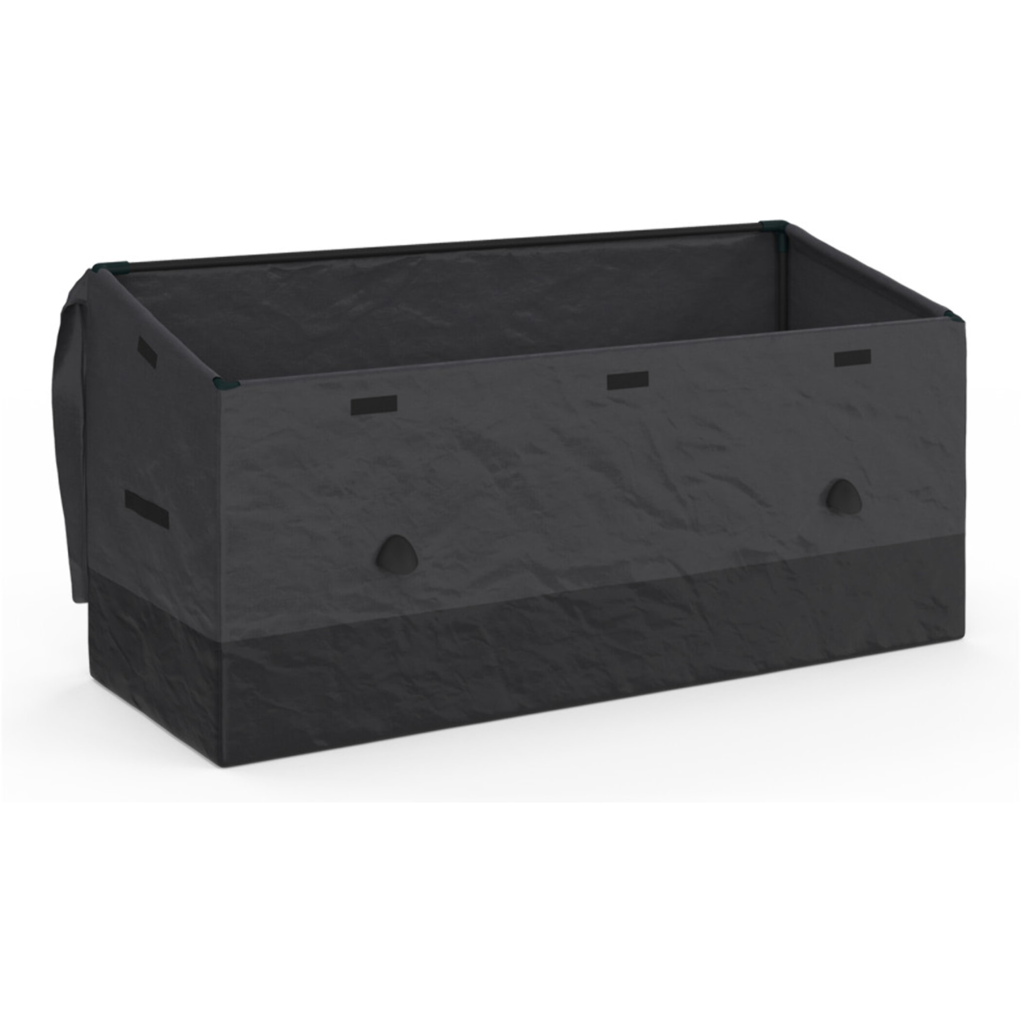 Coffre de rangement pour extérieur gris anthracite avec bâche 600L