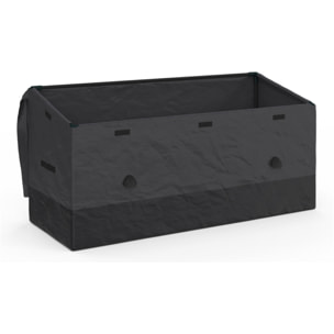 Coffre de rangement pour extérieur gris anthracite avec bâche 600L