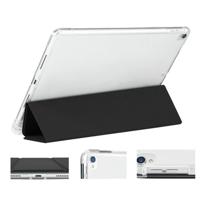 Etui iPad Classic 10.2 Pouces transparent avec Smart Cover Noir