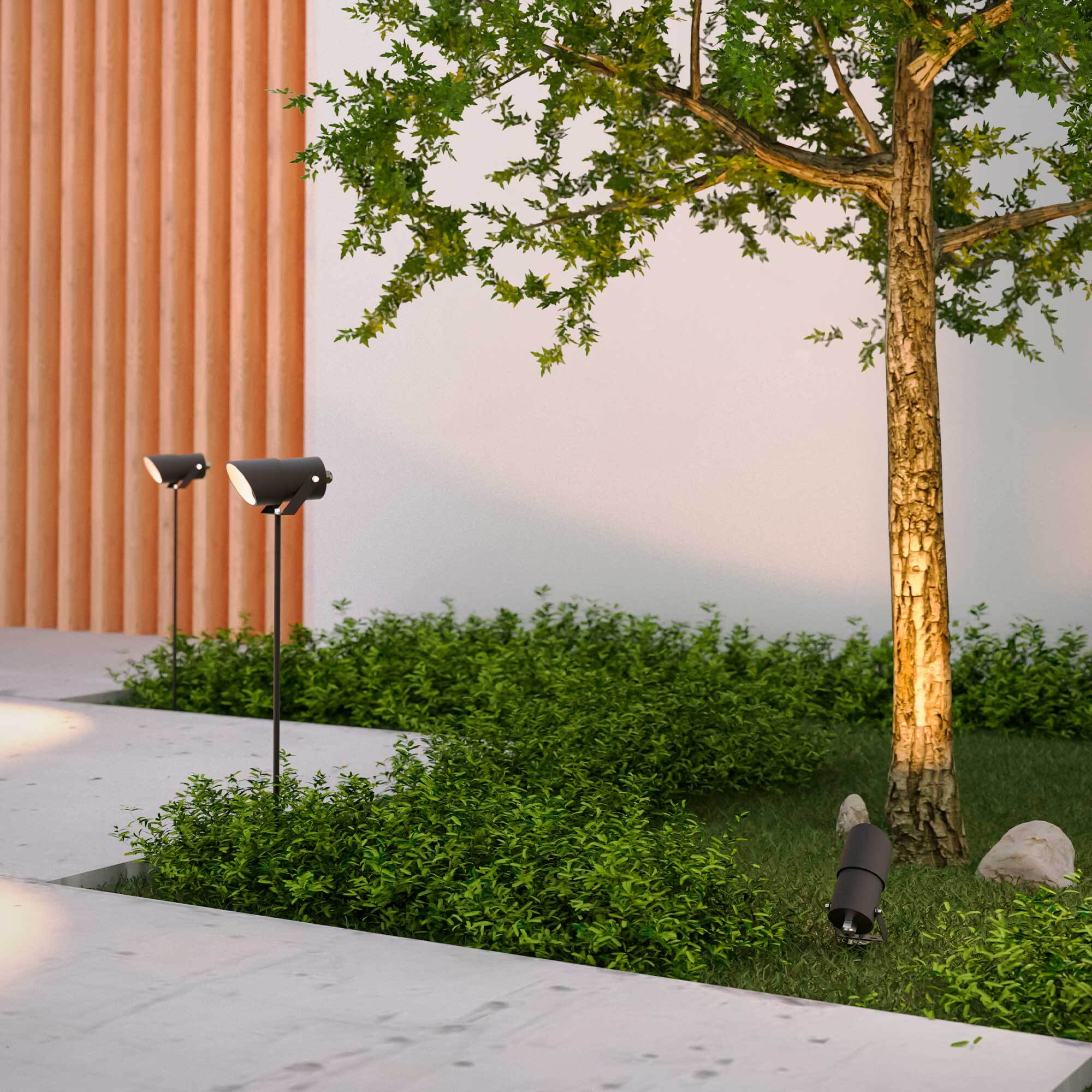 FORLIGHT Ousia baliza negro para bombilla GU10