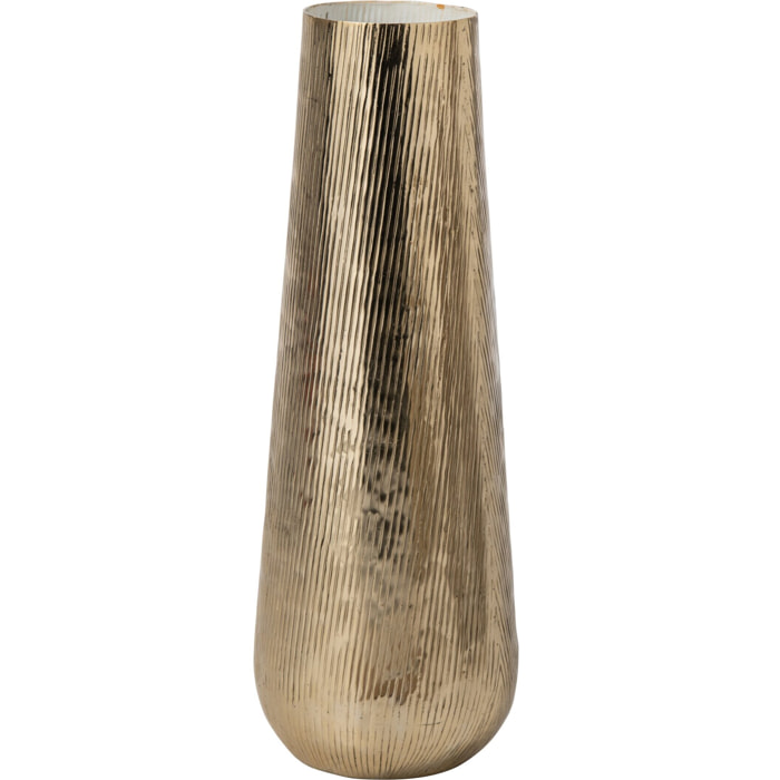 J-Line vase ligné - aluminium - doré/blanc - large