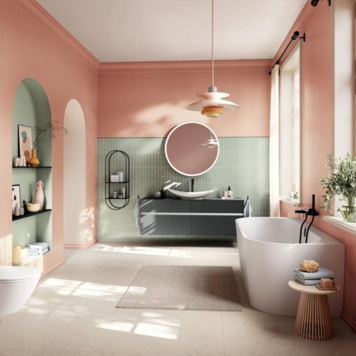 Baignoire îlot 180 x 80 VILLEROY & BOCH Oberon 2.0 blanc brillant