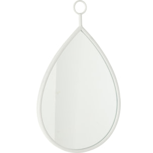 J-Line Miroir Suspendu Drop Miroir/Mdf Blanc Medium